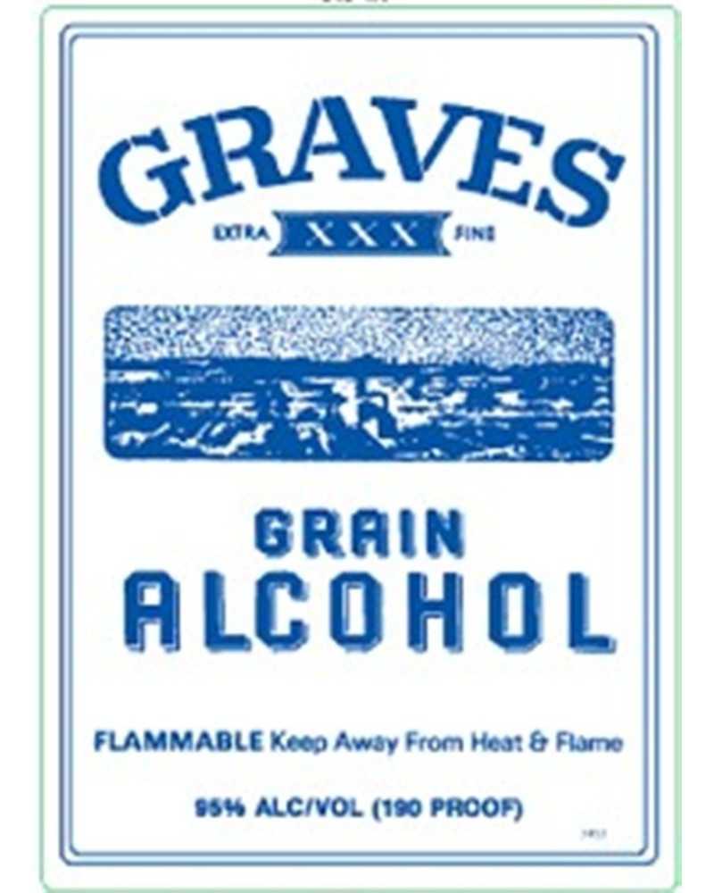 Graves Grain Alcohol 190 Proof Half bottle 375ml - 