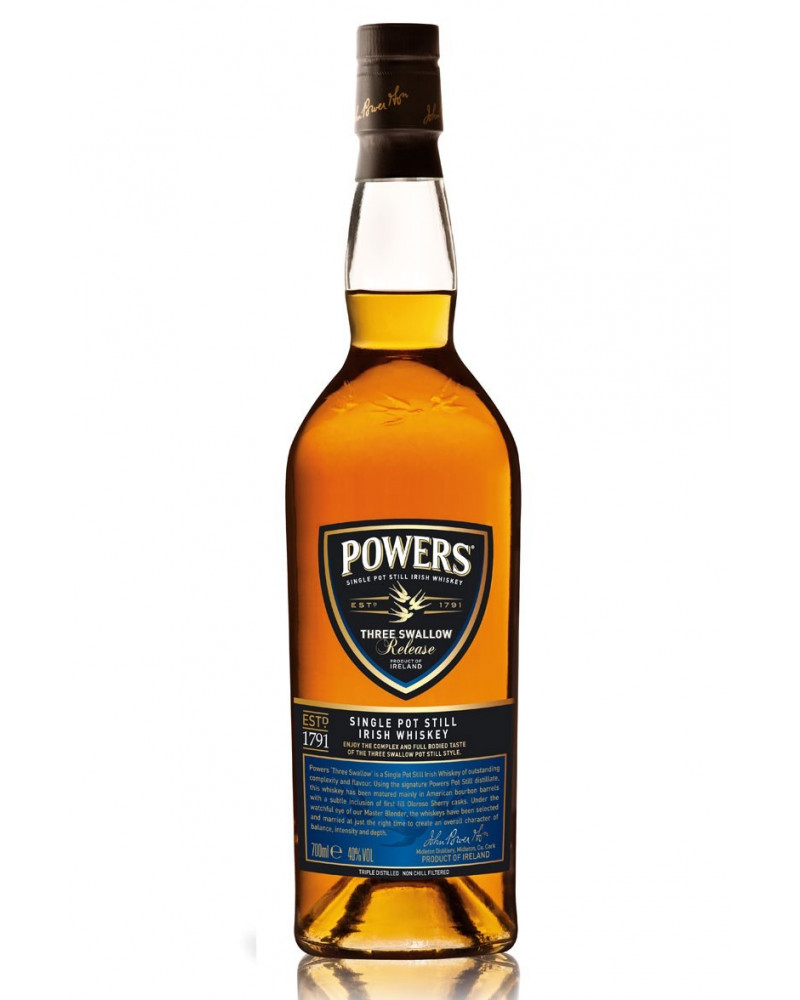 Powers Irish Whiskey Three Swallow Release 750ml - 
