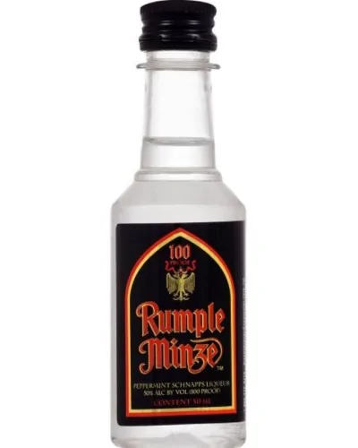 Rumple Minze Schnapps Peppermint 12 Mini Bottles 50ml - 